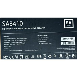 Synology SA3410 - NAS-Server - 12 Schächte - Rack